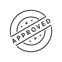 Approved stamp icon vector illustration