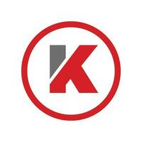 K initial logo design vector