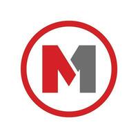M initial logo design vector