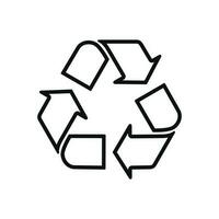 Recycling icon isolated on a white background vector