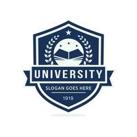 Universidad logo diseño vector ilustración