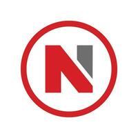 norte inicial logo diseño vector