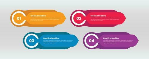 Abstract designed business infographic steps presentation template vector