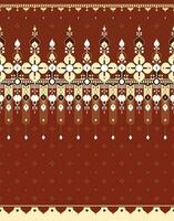 geometric and flower ethnic fabric pattern for cloth carpet wallpaper background wrapping etc. vector