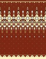 geometric and flower ethnic fabric pattern for cloth carpet wallpaper background wrapping etc. vector