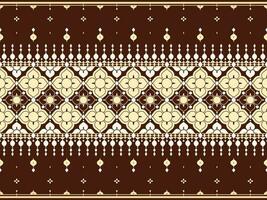 geometric and flower ethnic fabric pattern for cloth carpet wallpaper background wrapping etc. vector