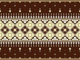 geometric and flower ethnic fabric pattern for cloth carpet wallpaper background wrapping etc. vector