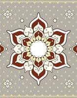 geometric and flower ethnic fabric pattern for cloth carpet wallpaper background wrapping etc. vector