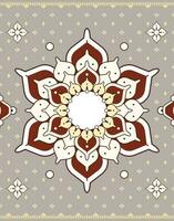 geometric and flower ethnic fabric pattern for cloth carpet wallpaper background wrapping etc. vector