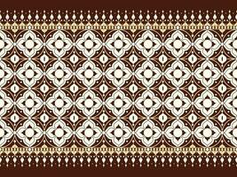 geometric and flower ethnic fabric pattern for cloth carpet wallpaper background wrapping etc. vector