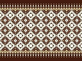 geometric and flower ethnic fabric pattern for cloth carpet wallpaper background wrapping etc. vector