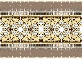 geometric and flower ethnic fabric pattern for cloth carpet wallpaper background wrapping etc. vector
