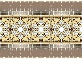 geometric and flower ethnic fabric pattern for cloth carpet wallpaper background wrapping etc. vector