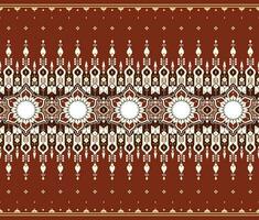 geometric and flower ethnic fabric pattern for cloth carpet wallpaper background wrapping etc. vector