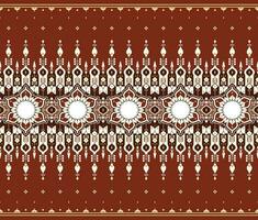 geometric and flower ethnic fabric pattern for cloth carpet wallpaper background wrapping etc. vector