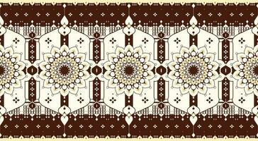 geometric and mandala ethnic fabric pattern for cloth carpet wallpaper background wrapping etc. vector