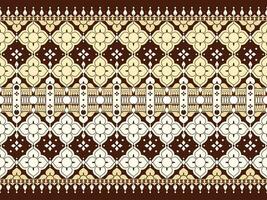geometric and flower ethnic fabric pattern for cloth carpet wallpaper background wrapping etc. vector