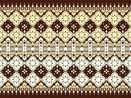 geometric and flower ethnic fabric pattern for cloth carpet wallpaper background wrapping etc. vector