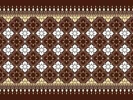 geometric and flower ethnic fabric pattern for cloth carpet wallpaper background wrapping etc. vector