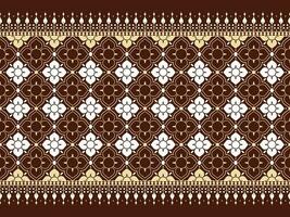 geometric and flower ethnic fabric pattern for cloth carpet wallpaper background wrapping etc. vector