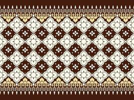 geometric and flower ethnic fabric pattern for cloth carpet wallpaper background wrapping etc. vector