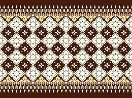 geometric and flower ethnic fabric pattern for cloth carpet wallpaper background wrapping etc. vector