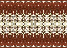 geometric and flower ethnic fabric pattern for cloth carpet wallpaper background wrapping etc. vector