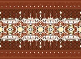 geometric and flower ethnic fabric pattern for cloth carpet wallpaper background wrapping etc. vector