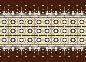 geometric and flower ethnic fabric pattern for cloth carpet wallpaper background wrapping etc. vector