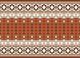 geometric and flower ethnic fabric pattern for cloth carpet wallpaper background wrapping etc. vector