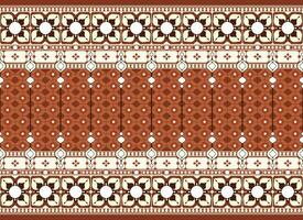 geometric and flower ethnic fabric pattern for cloth carpet wallpaper background wrapping etc. vector