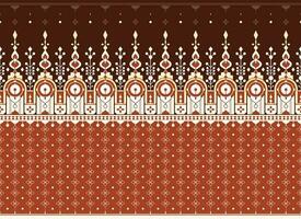 geometric ethnic fabric pattern for cloth carpet wallpaper background wrapping etc. vector
