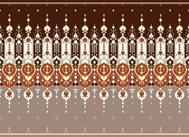 geometric ethnic fabric pattern for cloth carpet wallpaper background wrapping etc. vector