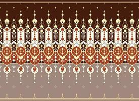 geometric ethnic fabric pattern for cloth carpet wallpaper background wrapping etc. vector