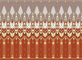 geometric ethnic fabric pattern for cloth carpet wallpaper background wrapping etc. vector