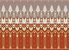 geometric ethnic fabric pattern for cloth carpet wallpaper background wrapping etc. vector