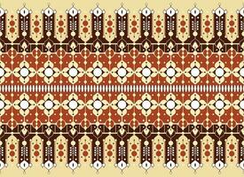 geometric and flower ethnic fabric pattern for cloth carpet wallpaper background wrapping etc. vector
