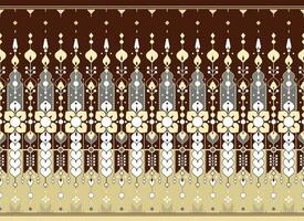 geometric and flower ethnic fabric pattern for cloth carpet wallpaper background wrapping etc. vector
