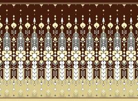 geometric and flower ethnic fabric pattern for cloth carpet wallpaper background wrapping etc. vector