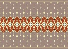 geometric and flower ethnic fabric pattern for cloth carpet wallpaper background wrapping etc. vector