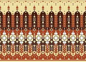 geometric and flower ethnic fabric pattern for cloth carpet wallpaper background wrapping etc. vector