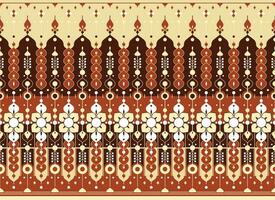 geometric and flower ethnic fabric pattern for cloth carpet wallpaper background wrapping etc. vector