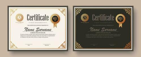 achievement certificate best award diploma vector