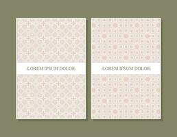 vintage geometric pattern cover set vector