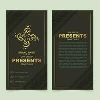 elegant business card with ornament pattern vector