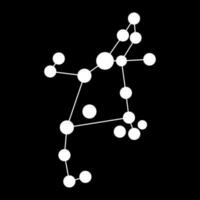 Perseus constellation map. Vector illustration.