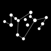 Phoenix constellation map. Vector illustration.