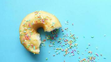 sprinkle donuts with copy space video