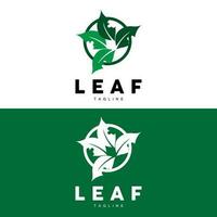 Green Leaf Logo, Ecology Natural Plant Vector, Nature Design, Illustration Template Icon vector