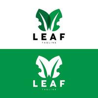 Green Leaf Logo, Ecology Natural Plant Vector, Nature Design, Illustration Template Icon vector